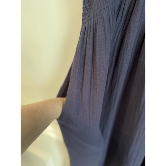 Old Navy Women Gauze Smocked Short Sleeve Dress Size XXL Plunge V-Neck Peasant - Picture 7 of 11